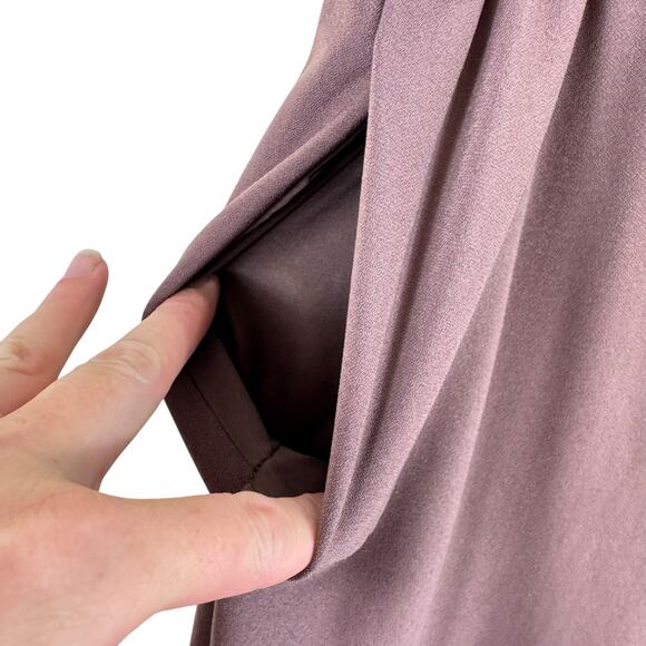 Joie Mauve Purple Drawstring Waist Straight Leg Stretchy Casual Pull On Pants L - Picture 3 of 7